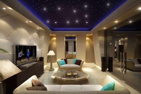 Звездный потолок в гостиной
