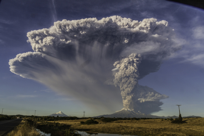 Извержение Кальбуко. Автор фото: Марсело.