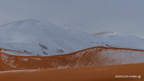 В Пустыне Сахара выпал снег
