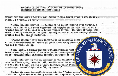 Рассекреченные документы ЦРУ подтверждают существование "летающих тарелок" Третьего рейха