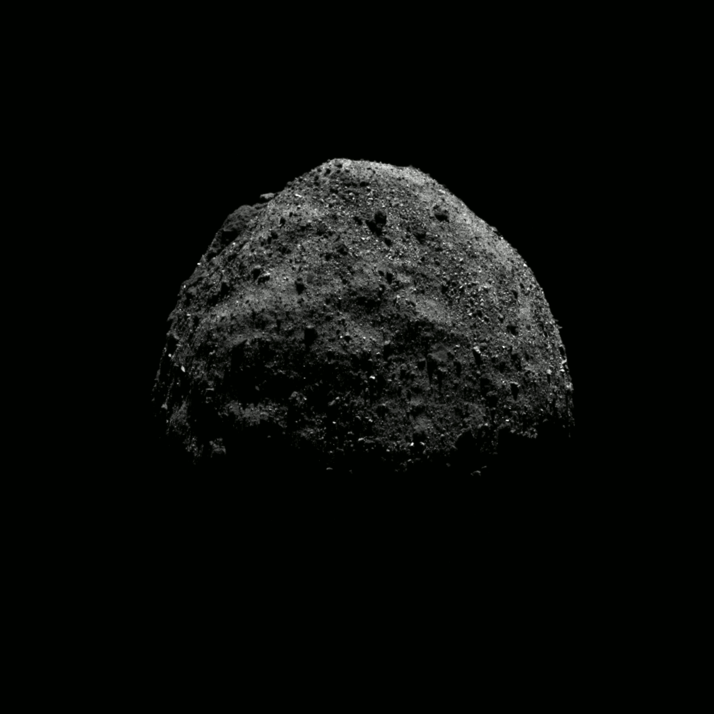 Пролет над северным полюсом астероида Бенну