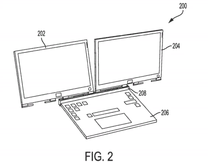 Компания Dell запатентовала ноутбук с двойным дисплеем