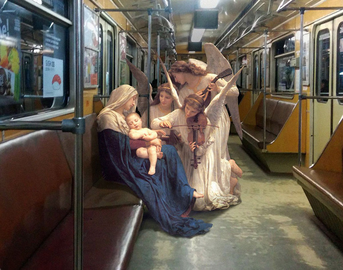 В киевском метро.