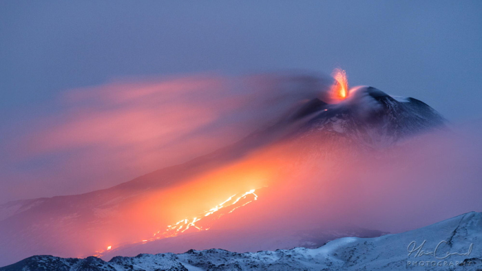 Этна – огонь и лед. Автор фото: Макс Конрад.