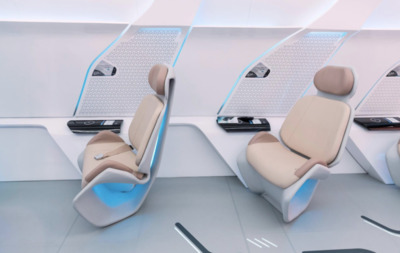 Новые фото интерьера пассажирской капсулы поезда Hyperloop