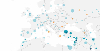 Создана онлайн-карта скорости роста населения городов мира