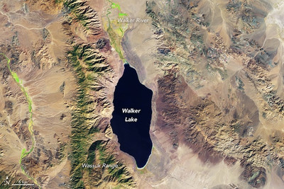 Исчезающее озеро в США на фото со спутника