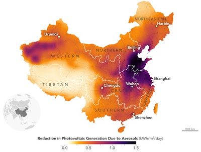 Смог в Китае крадет солнечную энергию