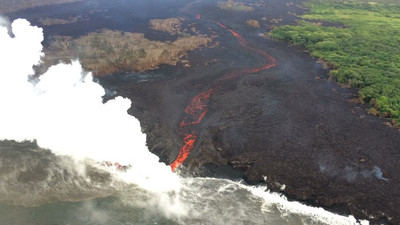 Вулкан Килауэа может уничтожить Гавайи и вызвать цунами высотой в 300 метров