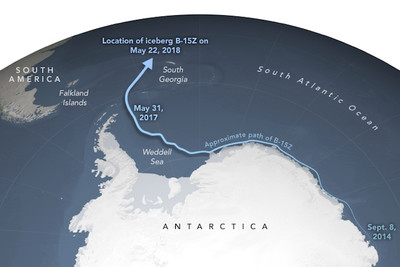 Гибель крупнейшего айсберга в Антарктиде