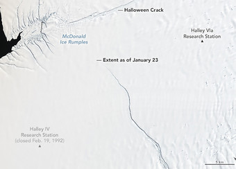 Раскол антарктического ледника Бранта объяснили естественными причинами