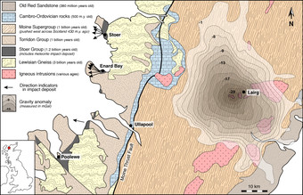 Идентифицирован древний ударный кратер в Шотландии