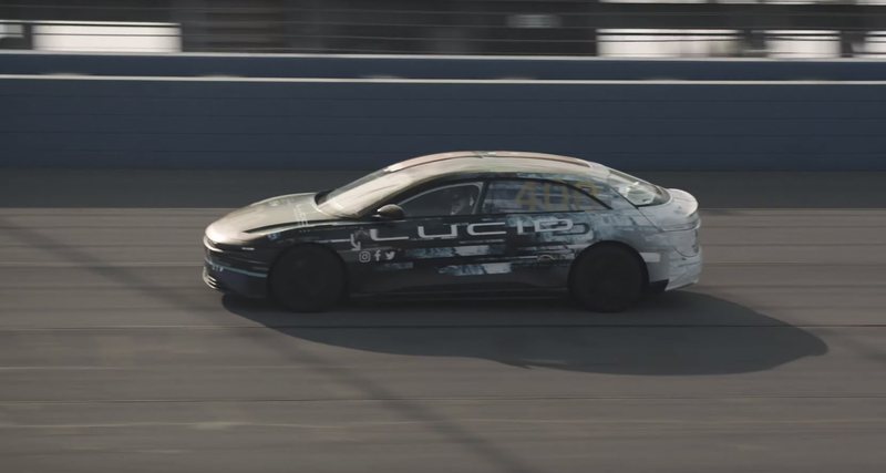 Компания Lucid Motors показала на видео испытания прототипа своего мощного электрического седана 