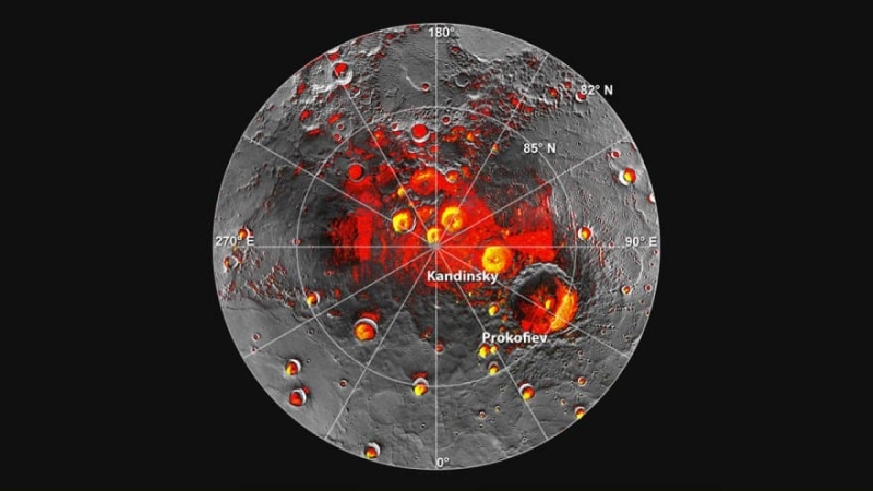 Высокая температура на Меркурии помогает ему образовывать лед на поверхности