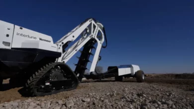 Повномасштабний прототип екскаватора Interlune, розроблений у партнерстві з Vermeer