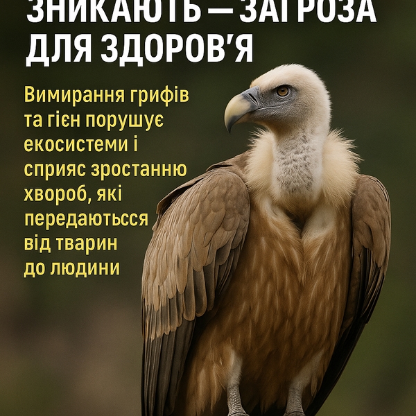 Зменшення грифів та інших падальників загрожує здоров’ю людей