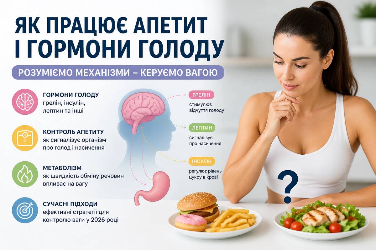 Як працює апетит і гормони голоду — контроль апетиту та метаболізм