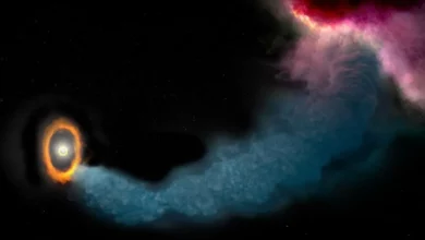 Струмінь газу змістив і нахилив диск у системі GW Orionis