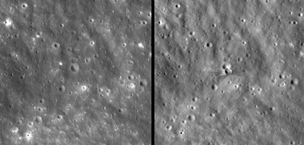 LRO зафіксував кратер від Falcon 9 на Місяці за допомогою Данурі