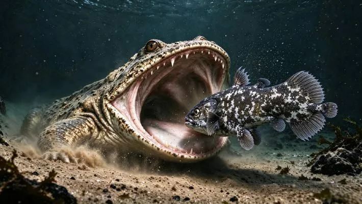 Давня амфібія Gerrothorax maritimus жила повністю в морі